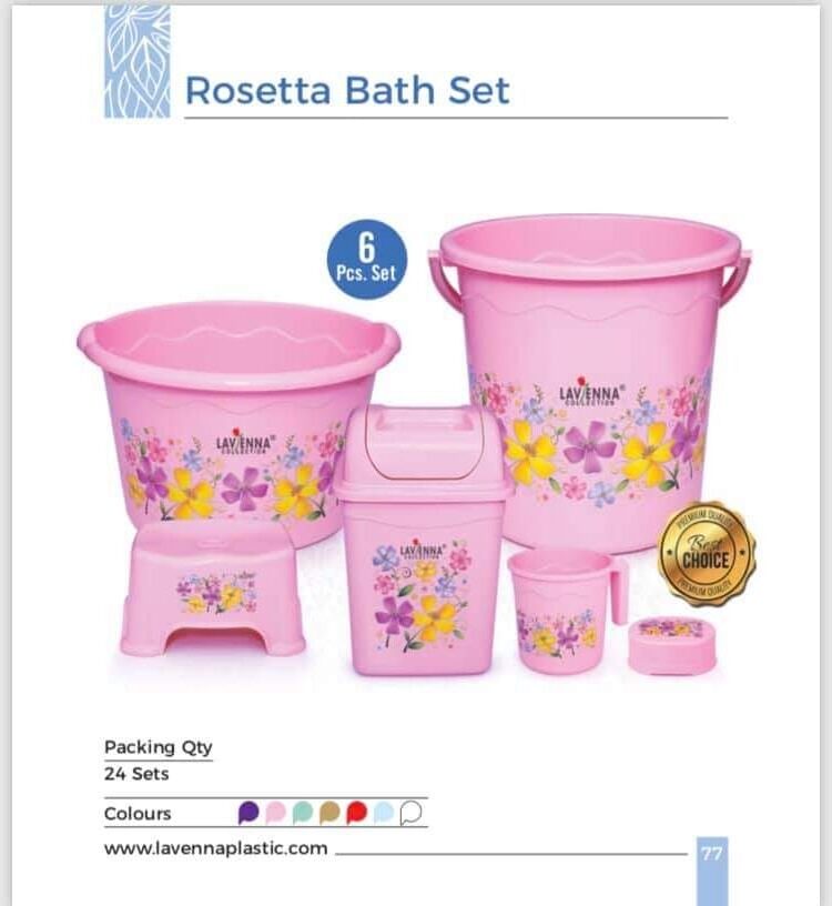 Rosetta Floral 6-Piece Bathroom Utility Set