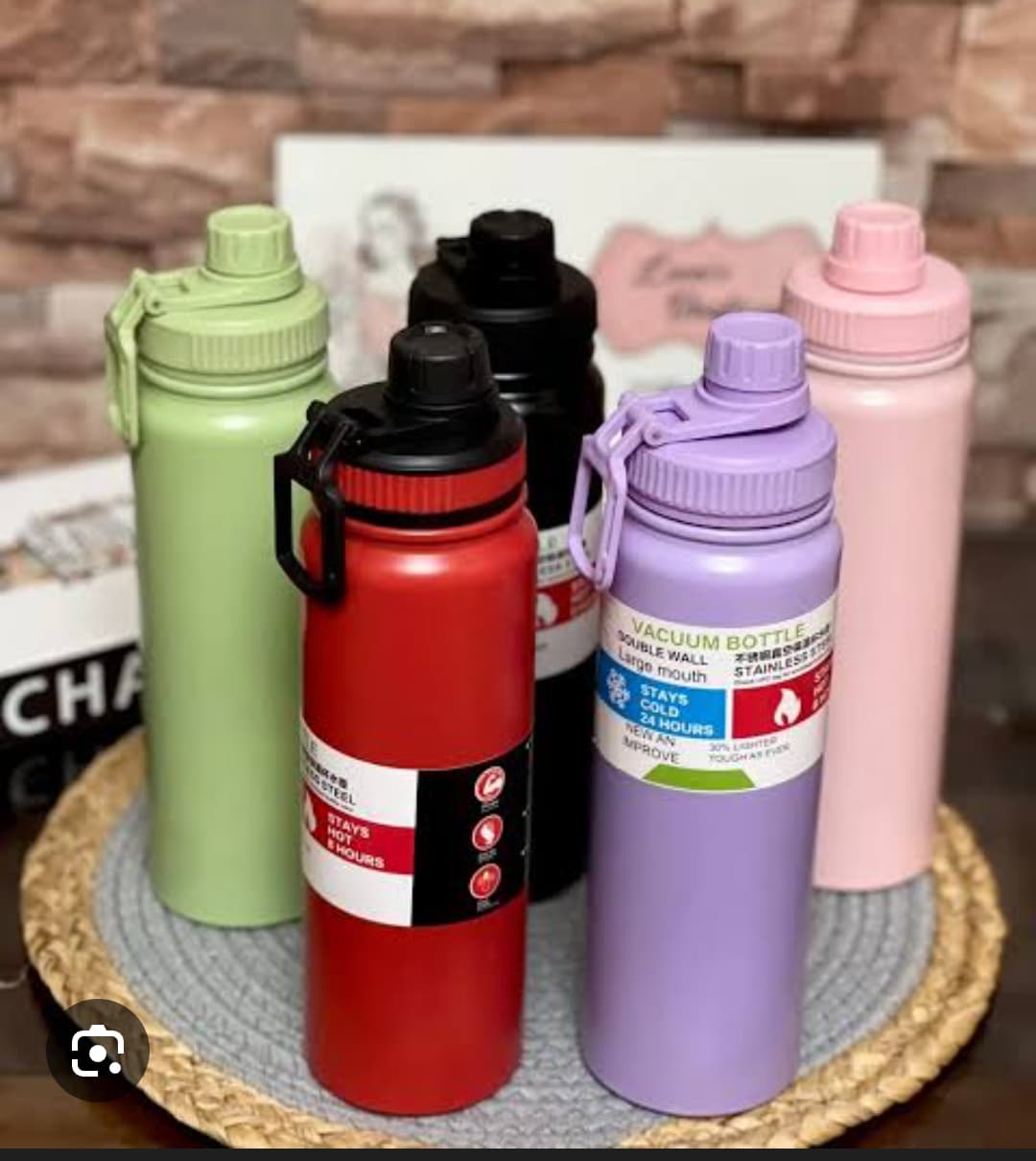 Stainless Steel Thermos Water Bottle 900ml – GharMart